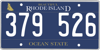 RI license plate 379526