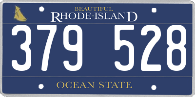 RI license plate 379528