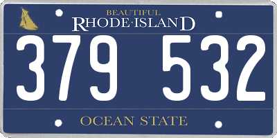 RI license plate 379532
