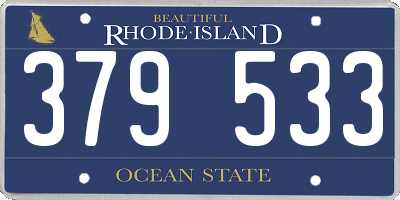 RI license plate 379533
