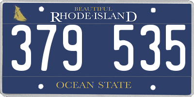 RI license plate 379535