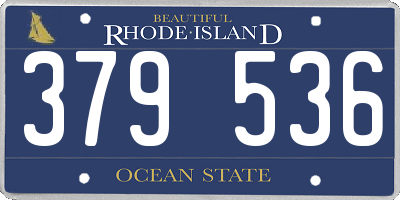 RI license plate 379536