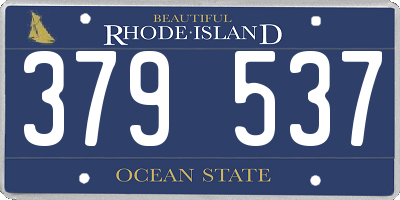 RI license plate 379537