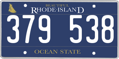 RI license plate 379538
