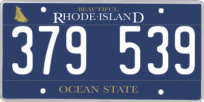 RI license plate 379539