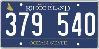 RI license plate 379540