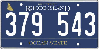 RI license plate 379543