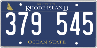 RI license plate 379545
