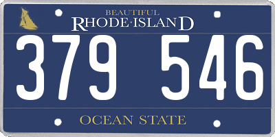 RI license plate 379546