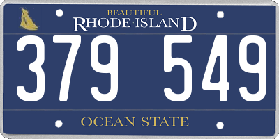 RI license plate 379549