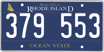 RI license plate 379553