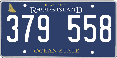 RI license plate 379558