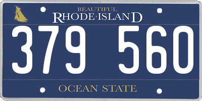RI license plate 379560