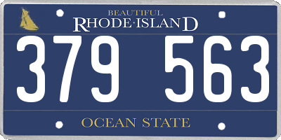 RI license plate 379563