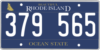 RI license plate 379565
