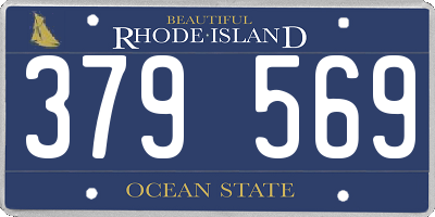 RI license plate 379569