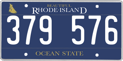 RI license plate 379576