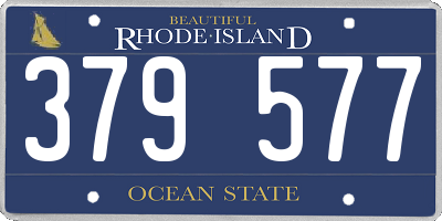 RI license plate 379577
