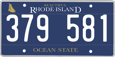 RI license plate 379581