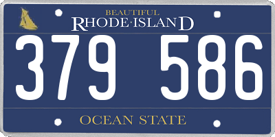 RI license plate 379586