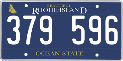 RI license plate 379596