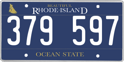 RI license plate 379597