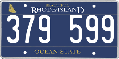 RI license plate 379599