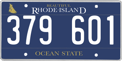 RI license plate 379601