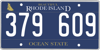 RI license plate 379609