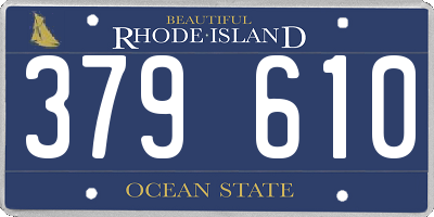 RI license plate 379610