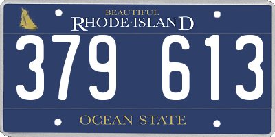 RI license plate 379613