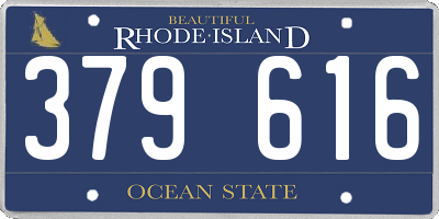 RI license plate 379616