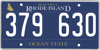RI license plate 379630