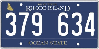 RI license plate 379634