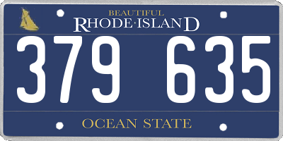 RI license plate 379635