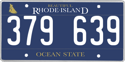 RI license plate 379639