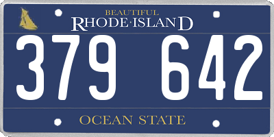 RI license plate 379642