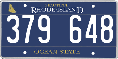 RI license plate 379648
