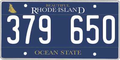 RI license plate 379650