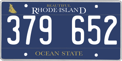 RI license plate 379652