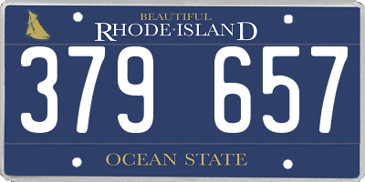 RI license plate 379657