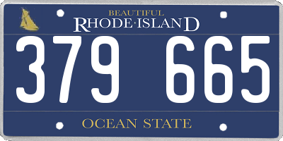 RI license plate 379665