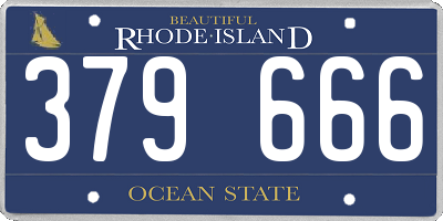 RI license plate 379666