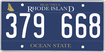 RI license plate 379668