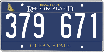 RI license plate 379671
