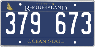 RI license plate 379673