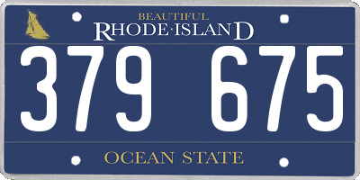 RI license plate 379675