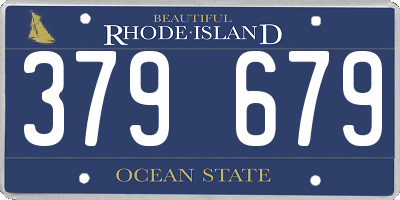 RI license plate 379679