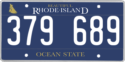 RI license plate 379689