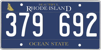 RI license plate 379692